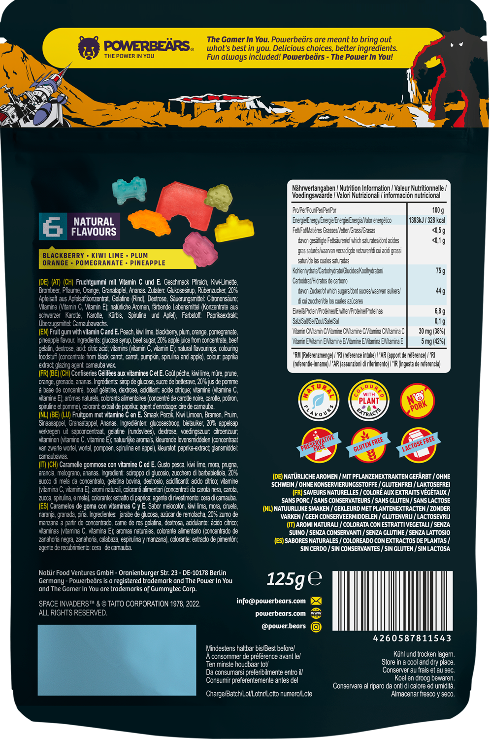 3er Pack, Space Invaders, Tetris und Pac-Man je 125gr - jollychaplin -  - 
