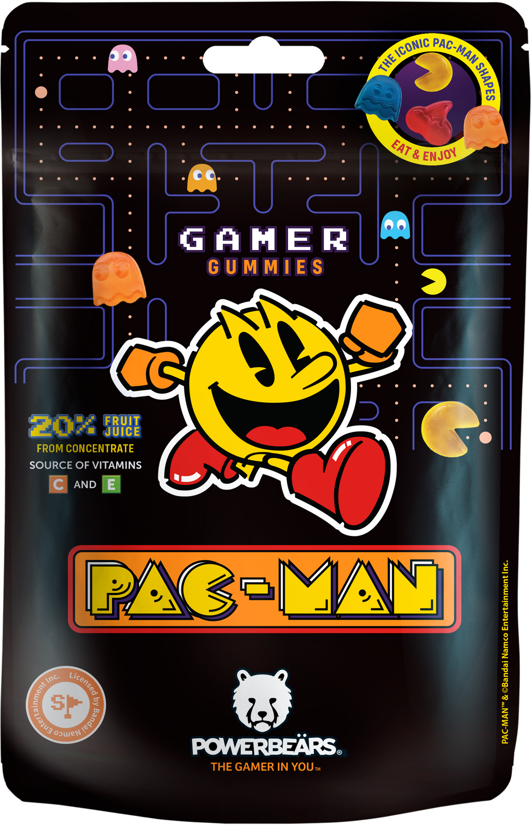 Pac-man Fruchtgummis mit Vit. C und E 125g