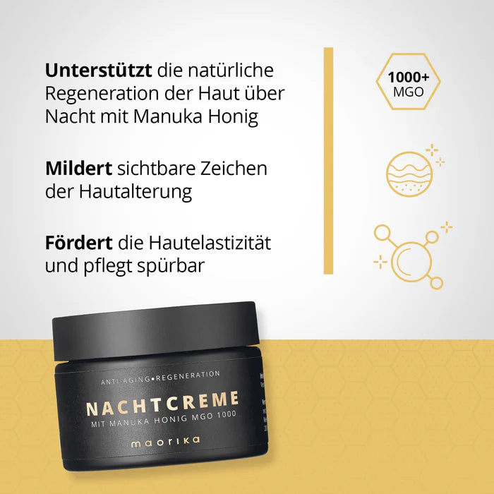 Anti-Falten Nachtcreme mit Manuka Honig MGO 1000