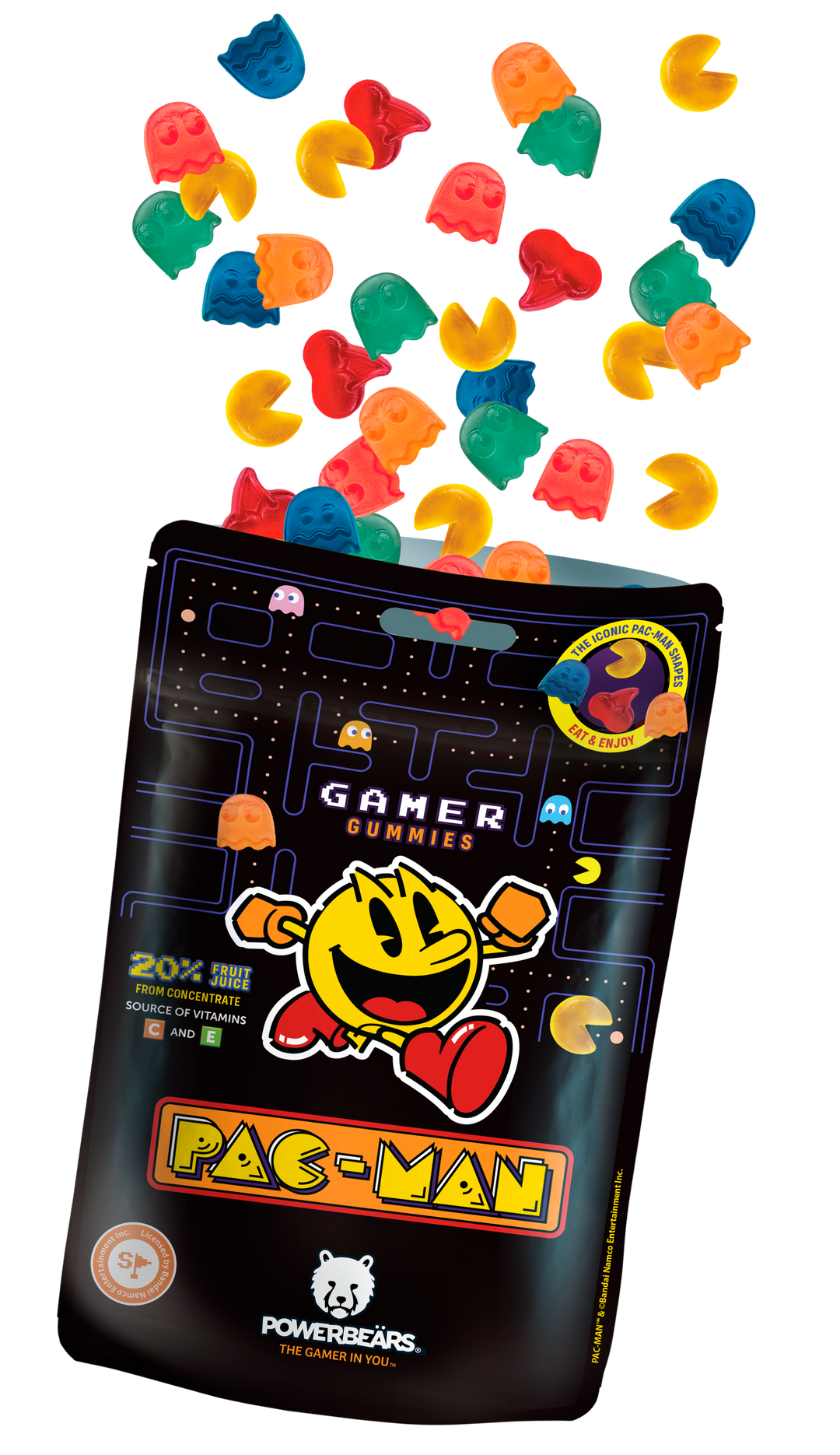 Pac-man Fruchtgummis mit Vit. C und E 125g