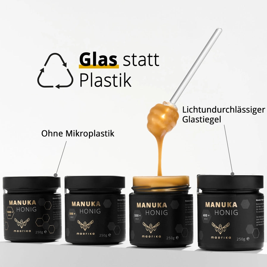 Manuka Honig Glas statt Plastik